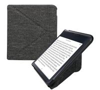 kwmobile Custodia protettiva in tessuto per e-reader Kobo Libra Colour - Custodia per e-reader in grigio scuro