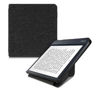 kwmobile Custodia protettiva in tessuto per e-reader Kobo Libra H2O - Custodia per e-reader in grigio scuro