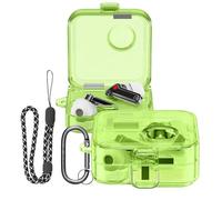 kwmobile Custodia Protettiva per Caricatore compatibile con Nothing ear (2) - Resistente Cover Box Portauricolari verde/trasparente