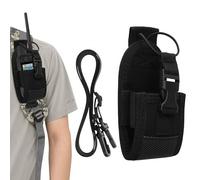 kwmobile Custodia protettiva per Garmin Alpha 300 200 100 / GPSMAP 67i 65s 66i 79s 79sc - Custodia protettiva in nylon con passante per cintura - Supporto GPS portatile per zaino e cintura - Nero