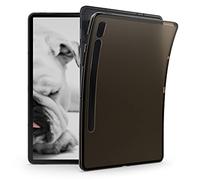 kwmobile Custodia Protettiva Tablet Compatibile con Samsung Galaxy Tab S8 / Galaxy Tab S7 Cover - Cover Trasparente Morbida Silicone Tablet Nero/Trasparente