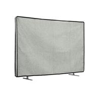 kwmobile Custodia Protettiva TV Compatibile con 24" TV - Copri Televisore da Esterno - Copertura Antipolvere TV Grigio Chiaro