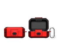kwmobile Custodia Rigida Cuffie In Ear Compatibile con Sennheiser MOMENTUM True Wireless 3 / true Wireless 4 - Cover Auricolari Bluetooth Effetto Metallizzato rosso/nero