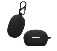 kwmobile Custodia Silicone Cuffie Compatibile con 1More Z30 Sleepbuds Cover - Custodia Porta Auricolari con Moschettone - Case nero