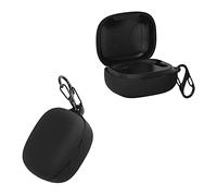 kwmobile Custodia Silicone Cuffie Compatibile con EarFun Air Pro 3 Cover - Custodia Porta Auricolari con Moschettone - Case nero
