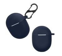 kwmobile Custodia Silicone Cuffie Compatibile con Google Pixel Buds A Series Cover - Custodia Porta Auricolari con Moschettone - Case blu scuro