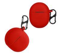 kwmobile Custodia Silicone Cuffie Compatibile con Google Pixel Buds Pro Cover - Custodia Porta Auricolari con Moschettone - Case rosso