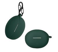 kwmobile Custodia Silicone Cuffie Compatibile con Huawei Freebuds 5i Cover - Custodia Porta Auricolari con Moschettone - Case verde scuro