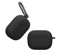 kwmobile Custodia Silicone Cuffie Compatibile con Huawei FreeBuds SE 4 ANC Cover - Custodia Porta Auricolari con Moschettone - Case nero