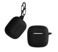 kwmobile Custodia Silicone Cuffie Compatibile con Huawei FreeBuds SE2 Cover - Custodia Porta Auricolari con Moschettone - Case nero
