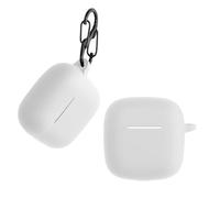 kwmobile Custodia Silicone Cuffie Compatibile con Huawei FreeBuds SE2 / SE3 Cover - Custodia Porta Auricolari con Moschettone - Case bianco