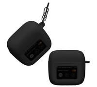 kwmobile Custodia Silicone Cuffie Compatibile con JBL Tour Pro 3 Cover - Custodia Porta Auricolari con Moschettone - Case nero