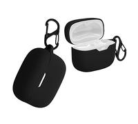 kwmobile Custodia Silicone Cuffie Compatibile con JBL Tune 230 NC TWS / T230NC / T235NC Cover - Custodia Porta Auricolari con Moschettone - Case nero