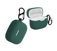 kwmobile Custodia Silicone Cuffie Compatibile con JBL Tune 230 NC TWS / T230NC / T235NC Cover - Custodia Porta Auricolari con Moschettone - Case verde scuro