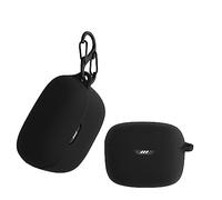 kwmobile Custodia Silicone Cuffie Compatibile con JBL Tune Buds Cover - Custodia Porta Auricolari con Moschettone - Case nero