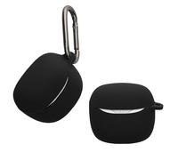 kwmobile Custodia Silicone Cuffie Compatibile con JBL Tune Flex 2 Cover - Custodia Porta Auricolari con Moschettone - Case nero