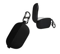 kwmobile Custodia Silicone Cuffie Compatibile con JBL Wave 100TWS Cover - Custodia Porta Auricolari con Moschettone - Case nero