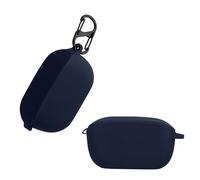 kwmobile Custodia Silicone Cuffie Compatibile con JBL Wave 100TWS Cover - Custodia Porta Auricolari con Moschettone - Case blu scuro