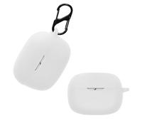 kwmobile Custodia Silicone Cuffie Compatibile con JBL Wave Beam/Beam 2 / Wave 200TWS Cover - Custodia Porta Auricolari con Moschettone - Case bianco