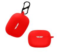 kwmobile Custodia Silicone Cuffie Compatibile con JBL Wave Beam/Beam 2 / Wave 200TWS Cover - Custodia Porta Auricolari con Moschettone - Case rosso