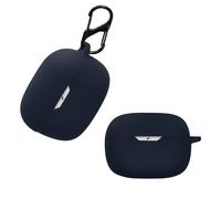 kwmobile Custodia Silicone Cuffie Compatibile con JBL Wave Beam/Beam 2 / Wave 200TWS Cover - Custodia Porta Auricolari con Moschettone - Case blu scuro