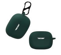 kwmobile Custodia Silicone Cuffie Compatibile con JBL Wave Beam/Beam 2 / Wave 200TWS Cover - Custodia Porta Auricolari con Moschettone - Case verde scuro