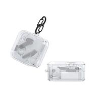 kwmobile Custodia Silicone Cuffie Compatibile con Nothing ear (2) Cover - Custodia Porta Auricolari con Moschettone - Case trasparente