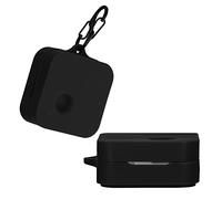 kwmobile Custodia Silicone Cuffie Compatibile con Nothing ear (2) Cover - Custodia Porta Auricolari con Moschettone - Case nero