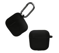 kwmobile Custodia Silicone Cuffie Compatibile con Sennheiser ACCENTUM Open Cover - Custodia Porta Auricolari con Moschettone - Case nero