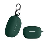 kwmobile Custodia Silicone Cuffie Compatibile con Sony WF-1000XM5 Cover - Custodia Porta Auricolari con Moschettone - Case verde scuro