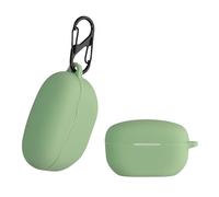 kwmobile Custodia Silicone Cuffie Compatibile con Sony WF-1000XM5 Cover - Custodia Porta Auricolari con Moschettone - Case verde