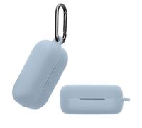 kwmobile Custodia Silicone Cuffie Compatibile con Sony WF-C510 Cover - Custodia Porta Auricolari con Moschettone - Case blu chiaro
