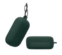 kwmobile Custodia Silicone Cuffie Compatibile con Sony WF-C510 Cover - Custodia Porta Auricolari con Moschettone - Case verde scuro