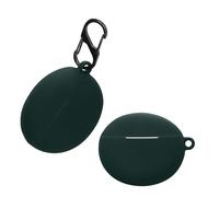 kwmobile Custodia Silicone Cuffie Compatibile con Xiaomi Redmi Buds 4 Active Cover - Custodia Porta Auricolari con Moschettone - Case verde scuro