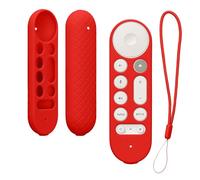 kwmobile Custodia Silicone Telecomando Compatibile con Google TV Streamer 4K Cover - Guscio Protettivo Telecomando Antiscivolo - rosso