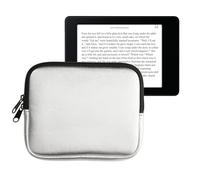 kwmobile Custodia Universale per eReader - Copertina in Neoprene Argento con Chiusura a Zip - Misura 17,5 x 14,7 cm - Astuccio portatablet