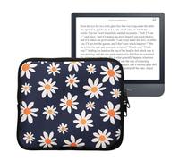 kwmobile Custodia Universale per eReader - Copertina in Neoprene blu/bianco/giallo con Chiusura a Zip - Misura - Astuccio portatablet