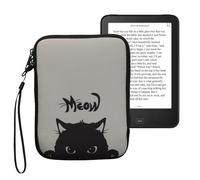 kwmobile Custodia Universale per eReader - Copertina in Neoprene grigio/nero con Chiusura a Zip - Misura 17 x 12 x 2 cm - Astuccio portatablet