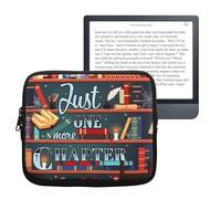kwmobile Custodia Universale per eReader - Copertina in Neoprene Multicolore con Chiusura a Zip - Misura - Astuccio portatablet