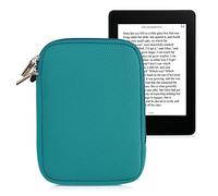 kwmobile Custodia Universale per eReader - Copertina in Neoprene Petrolio con Chiusura a Zip - Misura 17 x 12 x 2 cm - Astuccio portatablet