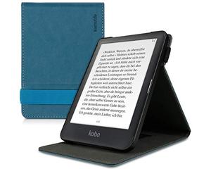 kwmobile Custodia verticale compatibile con Kobo Clara HD - Cover con fascia mano e leggìo - Case Custodia e-Reader Flip