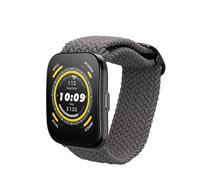 kwmobile Fascia compatibile con 22mm Amazfit Bip 6 / Bip 5 Unity/Bip 5 / GTS 3 / Balance 2 / Helio Strap - Cinturino Smart-Watch Fitness-Tracker Nylon grigio ca. 14-22 cm