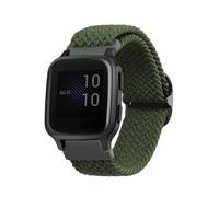 kwmobile Fascia compatibile con Garmin Venu Sq 2 Music/Sq 2 / Vivoactive 6 / Vivoactive 5 - Cinturino Smart-Watch Fitness-Tracker Nylon verde scuro ca. 14-22 cm