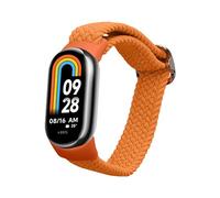 kwmobile Fascia compatibile con Xiaomi Mi Band 8 / Mi Band 9 - Cinturino Smart-Watch Fitness-Tracker Nylon arancione ca. 17 cm