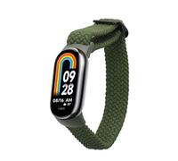 kwmobile Fascia compatibile con Xiaomi Mi Band 8 / Mi Band 9 - Cinturino Smart-Watch Fitness-Tracker Nylon verde scuro ca. 17 cm