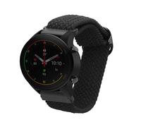 kwmobile Fascia Compatibile con Xiaomi Mi Watch/Mi Watch Color Sport - Cinturino Smart-Watch Fitness-Tracker Nylon Nero ca. 14-22 cm