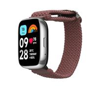kwmobile Fascia compatibile con Xiaomi Redmi Watch 3 Active - Cinturino Smart-Watch Fitness-Tracker Nylon malva pastello ca. 14-22 cm