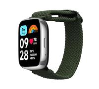 kwmobile Fascia compatibile con Xiaomi Redmi Watch 3 Active - Cinturino Smart-Watch Fitness-Tracker Nylon verde scuro ca. 14-22 cm