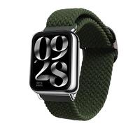 kwmobile Fascia compatibile con Xiaomi Smart Band 8 Pro/Band 9 Pro/Redmi Watch 5 / Redmi Watch 4 - Cinturino Smart-Watch Fitness-Tracker Nylon verde scuro ca. 15-18,5 cm