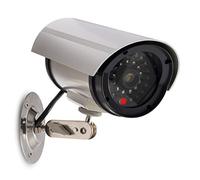 kwmobile Finta Telecamera di Sorveglianza - Videocamera Deterrente da Esterno con Luci LED rosse - Finta Telecamera di Videosorveglianza a Batteria
